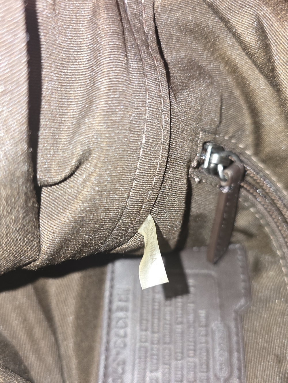 COACH F70699 Brown Signature Canvas Messenger Bag Adjustable Strap Leather Trim - Picture 12 of 16